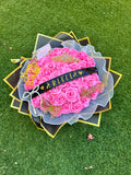 Big large pink personalised bouquet