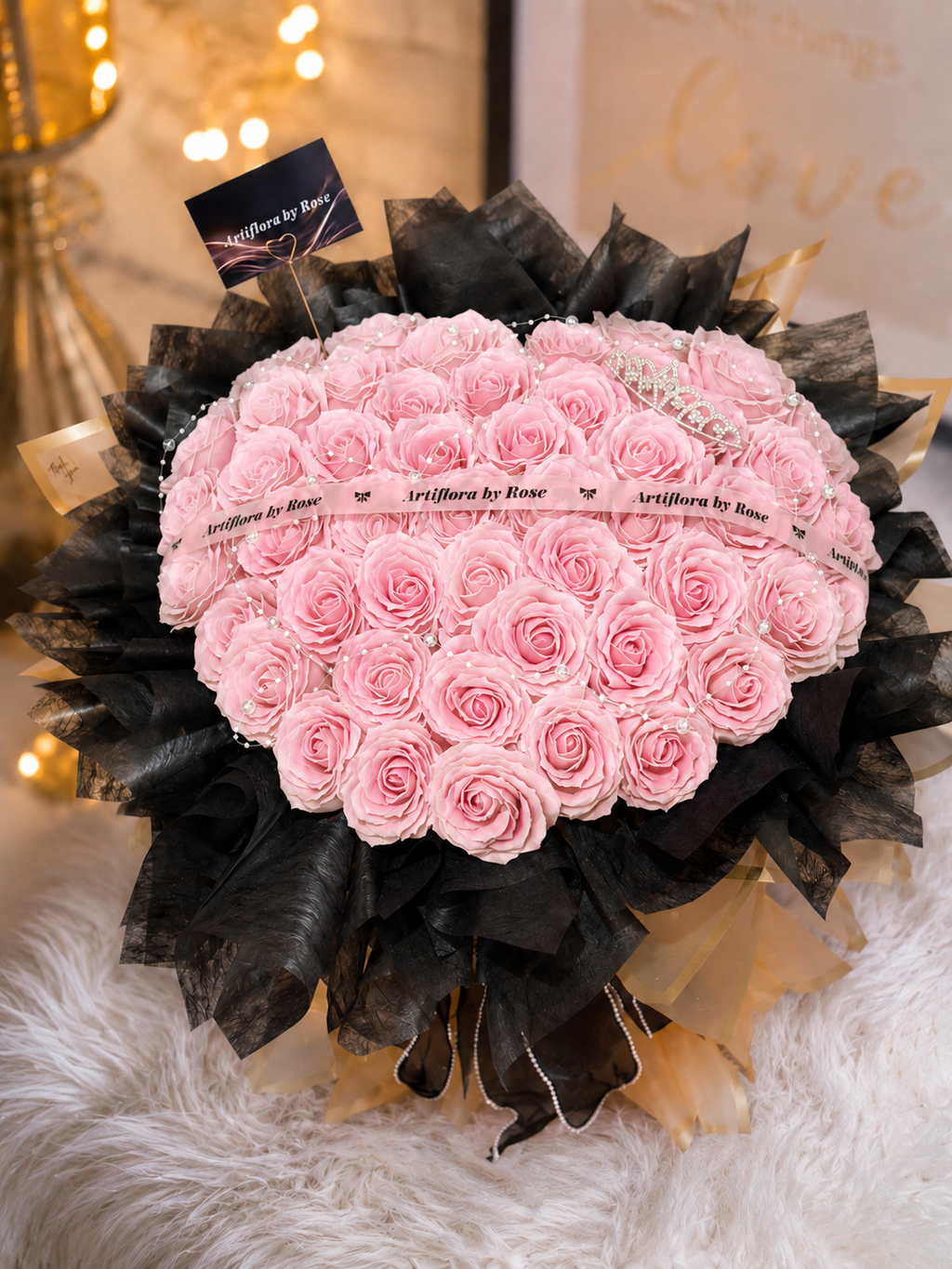 Pink extra Large Romance – Luxury Artificial Red Rose Bouquet