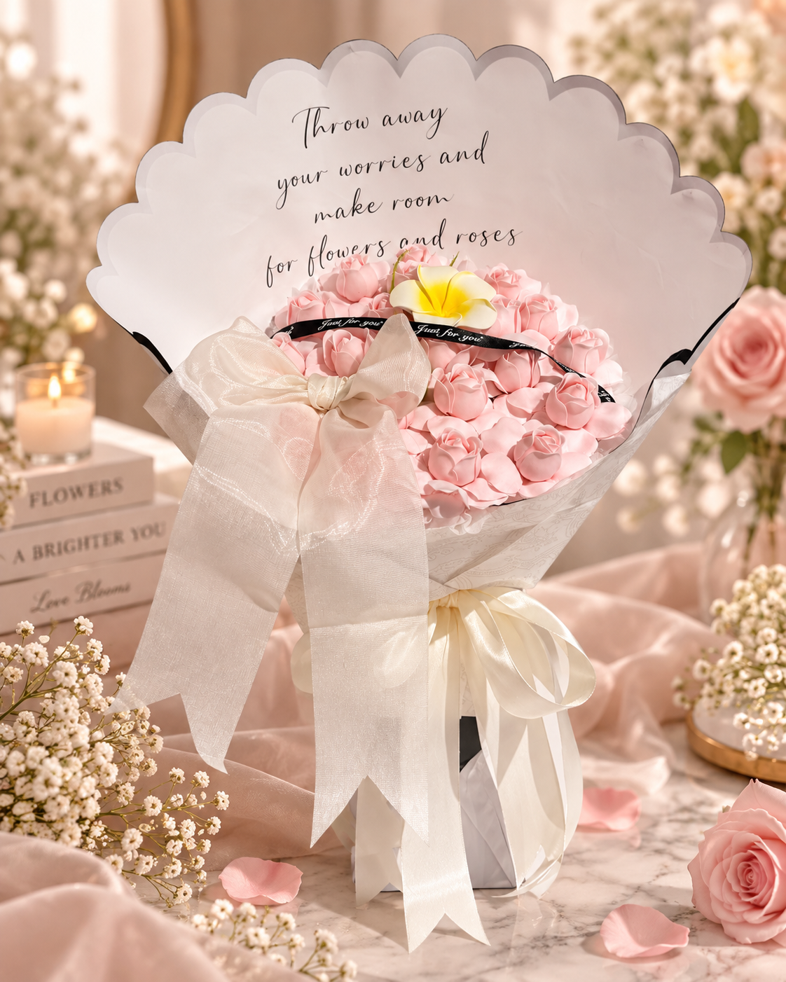 Blush Serenity Rose Bouquet