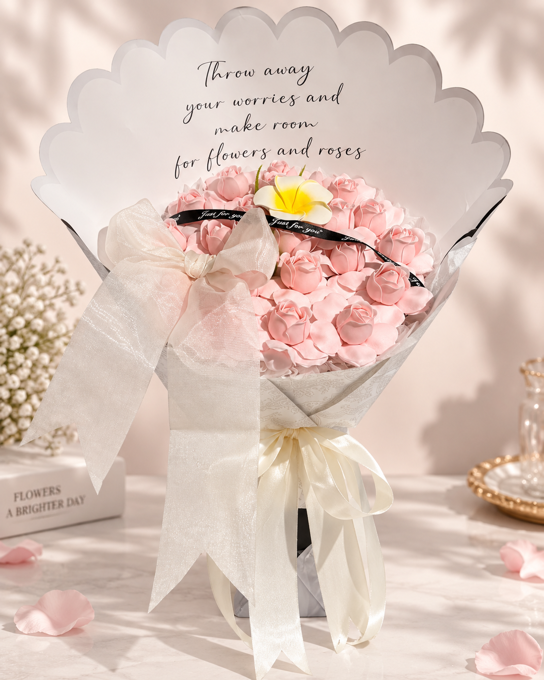 Blush Serenity Rose Bouquet
